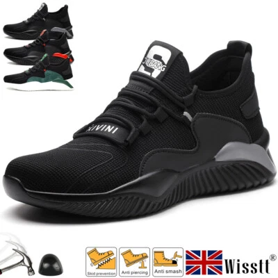 WISSTT Women's Work Boots Sneaker Hiking Steel Toe Cap Shoes Ladies ESD Safety Trainers