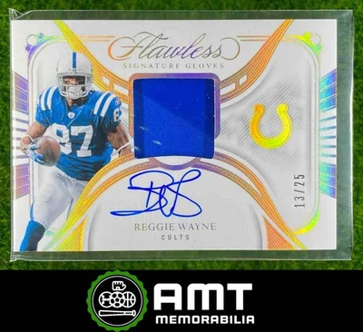 2024 Panini Flawless Reggie Wayne Auto Gloves 13/25 Indianapolis Colts - Image 1 of 3