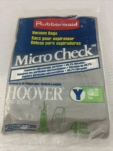 Sacchetti sottovuoto Rubbermaid tipo Y 4 sacchetti adatti per Hoover Singer Bissel - Foto 1 di 2