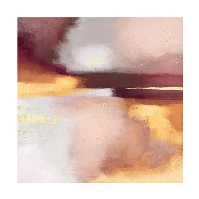 Arte de pared en lienzo Elisabeth Fredriksson 'Burgundy Sunset' para sala de estar/dormitorio Foto 1 de 4