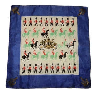 Tammis Keefe 1953 British Royal Coronation Silk Handkerchief Queen Elizabeth II - Picture 1 of 14
