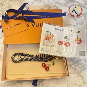 Louis Vuitton x Takashi Murakami Denim Cherry Phone Holder w/Limited sticker F/J - Picture 1 of 14