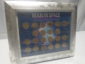 Rare 1969 complete man in space solid bronze medal set In Frame Coll Edition  - Bild 1 von 8
