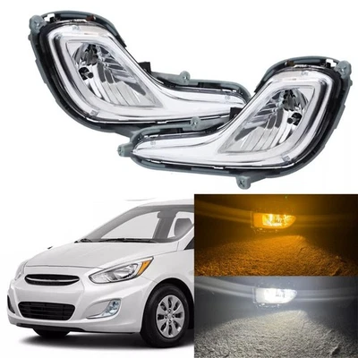 Turn Signal Lamp Replace White LED DRL/Amber Blinker For 12-17 Hyundai Accent - Image 1 of 4