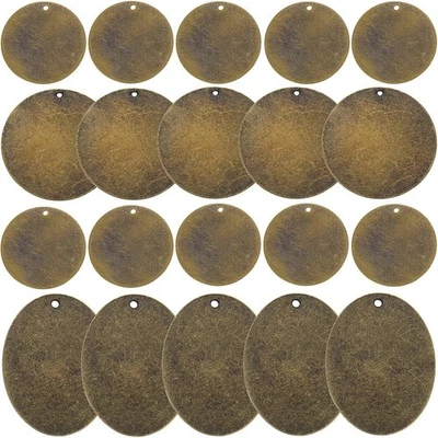 20 Pcs Copper Stamping Blanks Metal Letter Stamps For Jewelry Making Metal Tags - Image 1 of 4