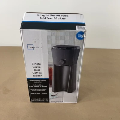 Mainstays Single Serve Iced Coffee Maker w/ 20 oz Tumbler – Brand New - Image 1 of 4