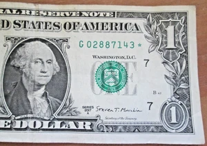 2017-A $1 REPLACEMENT *STAR* NOTE, CHICAGO, G02887143*, UNC. CONDITION - Picture 1 of 3