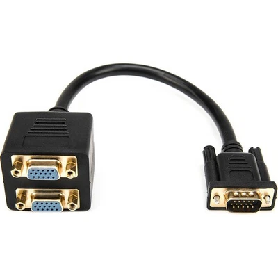 Rocstor Premium 1 ft VGA to 2x VGA Video Splitter Cable M/F - DB-15 Male - DB-15 - Image 1 of 4
