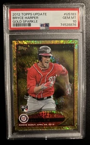 2012 Topps Update BRYCE HARPER US183 Rookie Gold Sparkle PSA 10 GEM MINT - Picture 1 of 2