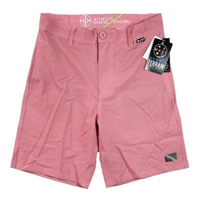 Maui & Sons 男式 Hydro Terrain 混合短裤 30 泳裤 冲浪泳装 珊瑚色 — 第 1/4 张图片