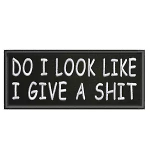 Do I Look Like I Give A Sh!t Patch 4" Bordado Plancha Dicho Divertido - Imagen 1 de 12
