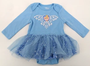 Disney Baby Blue Cinderella Bodysuit Tutu Dress Baby Girl 3-6 Months - Picture 1 of 7
