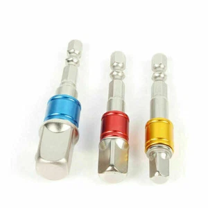 3x Socket Bits Adapter Set Hex Shank Impact Drill Driver Bar Wrench Extension - Picture 1 of 4