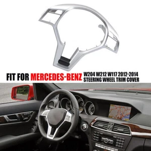 For Mercedes Benz W204 W176 W212 Steering Wheel Trim Cover AMG Silver 2012-2014 - Imagen 1 de 9