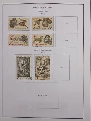 TCHECOSLOVÁQUIA - 1973 - LOTE DE SELOS NA PÁGINA DO ÁLBUM - USADO - Imagem 1 de 3