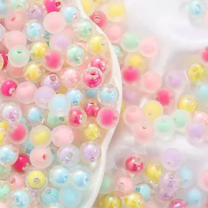 Acrylic Beads Translucent Rainbow AB Pearl Mixed Color/Various Styles Available - Picture 1 of 70