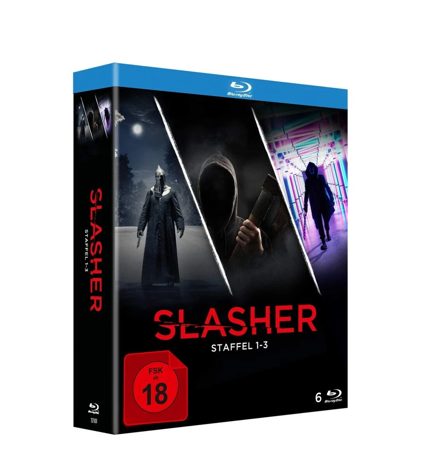 SLASHER Staffel / Season 1 + 2 + 3 Guilty Party / Solstice 9 Blu-Ray BOX Limited - Bild 1 von 1
