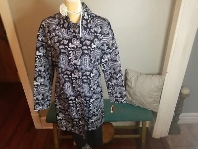 Michael Michael Kors длинным рукавом пейсли синий легкий пальто с Ярлыками женская Sz.M - Изображение 1 из 4