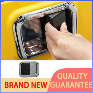 2 PCS Chrome ABS Exterior Door Handle Bowl Cover Trim For Jeep Wrangler TJ 1997+ - Picture 1 of 8
