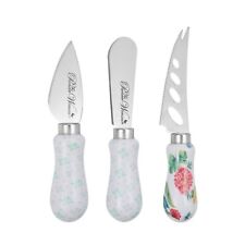 New The Pioneer Woman Blooming Bouquet 3 Piece Cheese Knife Serving Set 