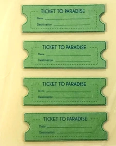 Tickets To Paradise Date Destination Creating Keepsakes Stickers RARE - Picture 1 of 2