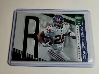 2019 Panini Elite Football Spellbound Saquon Barkley Letter R Green! NY GIANTS  - Image 1 of 2