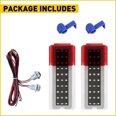 Pair Interior Door Panel Light Reflector Fr 99-07 Ford Super Duty F250 F350 F450 Foto 1 de 4