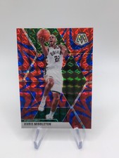 2019-20 Panini Mosaic Blue Reactive Prizm #85 Khris Middleton Bucks