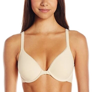 NWOT Hanes 36D Ultimate Bra front Close T-Shirt Bra HU01 Beige 125107 - Picture 1 of 3