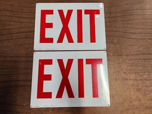 2 Exit Signs 14" x 10" - Picture 1 of 7
