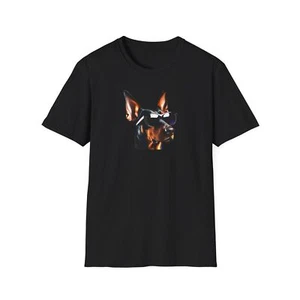 Doberman Sunglasses Graphic Tee Men's/Women's Cool Dog Design Shirt - Picture 1 of 49