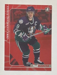 Paul Kariya 2000-01 In The Game Hockey Signature Series RUBY Card #192  143/200