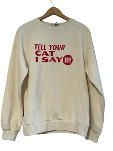 Target The Cuddle Collab Tell Your Cat Hi Sweatshirt Size Small Shirt - Picture 1 of 3