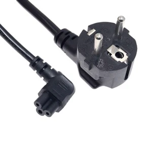 3x EU Plug to C5 Power Cable - 1M Euro Mains Lead, C5 Connector (0H718C) - Picture 1 of 3