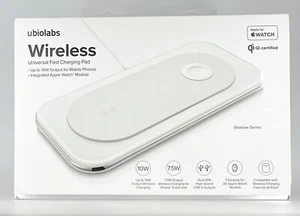 2in1 10W Wireless Charger Mat Dual Charging Pad For Apple Watch 10 9 8 iPhone 16 - Picture 1 of 2
