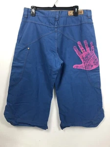 Roberto Cavalli Long Shorts Freedom Mens EU Size 50 US 36 Handprint Blue - Picture 1 of 7