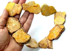 Natural Arizona Superior Turquoise Slab 550 Ct Yellow Color  Rough Mine Gemstone - Picture 1 of 7