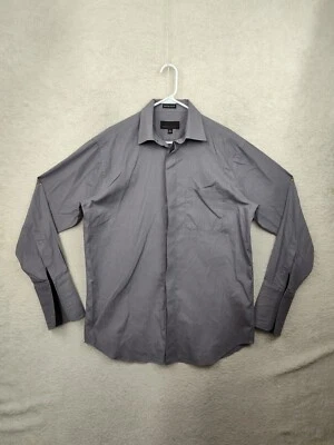 Camisa Fubu the Collection Hombre 16 Gris Mezcla Algodón Manga Larga Camisa Abotonada Foto 1 de 4