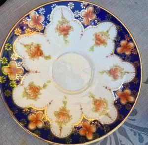 Antike Royal Albert 4692 Imari Kobalt Orange Gold Fleurette Untertasse - Bild 1 von 5