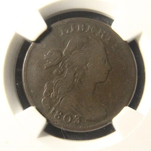 1803 Draped Bust Large Cent, NGC VF-20, S-245, Small Date, Small Fraction - Picture 1 of 4