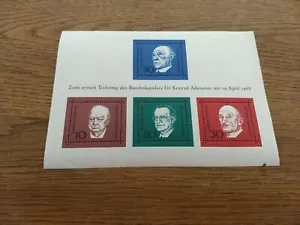 POST Stamps from Germany/ zum erste todestag Dr. Adenauer 1968 - Picture 1 of 1