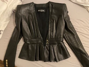 Balmain leather jacket blazer - size FR38 - Picture 1 of 11
