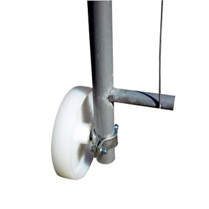 Laufrolle Bauzaun Rolle Eventzaun Absperrgitter Torrolle mit Rohrschelle 200mm - Bild 1 von 2
