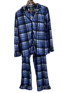 Ellen Tracey Damen Y2K Flanell Schlafset Größe XL kariert Freizeit Lounge Essential - Bild 1 von 6