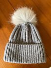 Ladies Bobble Hat - Grey - Knitted - Never Worn - One Size