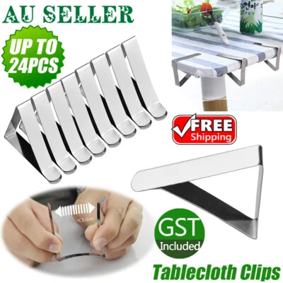 24x Table Cloth Clips Desk Table Cloth Cover Clamp Holder Party Wedding Picnic - image 1 of 4