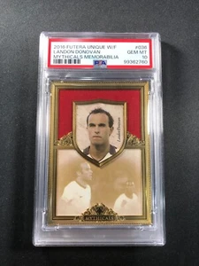 PSA 10 - Landon Donovan 2016 Futera Unique WF Mythicals 24KT Gold Frame Patch - Picture 1 of 2