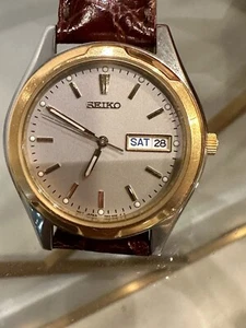 Seiko Herren Vintage Uhr 7n43-8199 Water Resistant ST. Stahl + Basismetall - Bild 1 von 13