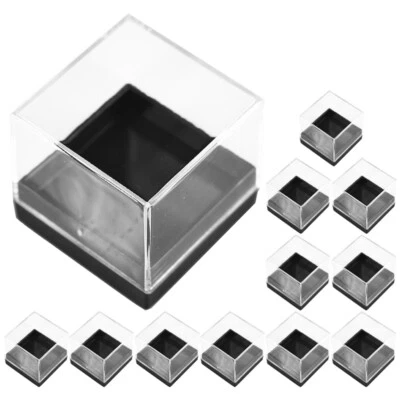 12 Pcs Stone Display Specimen Collection Box Clear Case for Figures Jewelry - Image 1 of 4