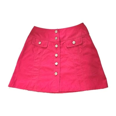 Esprit Vintage Red Size 3/4 Mini Skirt Women’s Short Skirt Retro button pockets - Image 1 of 4